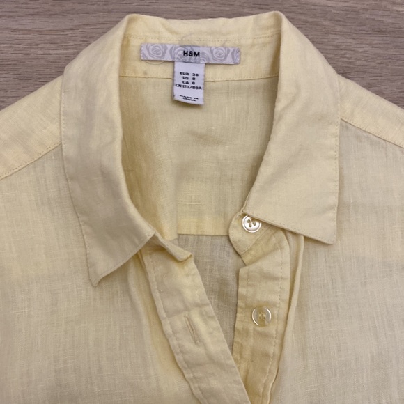 Womens Linen Button Up - Picture 3 of 4